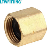 LTWFITTING 3/4 Inch FHT x 3/4 Inch FIP Hex Brass Hose Adapter,Garden Hose Fitting(Pack of 100)