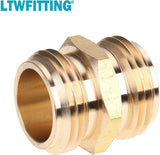 LTWFITTING 3/4 Inch MHT x 3/4 Inch MHT Brass Hose Adapter,Garden Hose Fitting(Pack of 150)