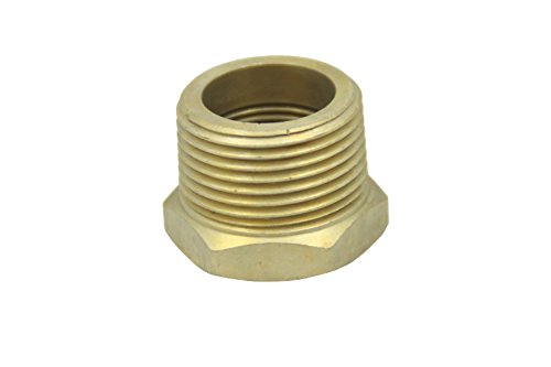 LTWFITTING Lead Free Brass Hex Pipe Bushing Reducer Fittings 1 Inch Male x 3/4 Inch Female NPT (Pack of 100)