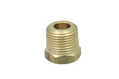 LTWFITTING Lead Free Brass Hex Pipe Bushing Reducer Fittings 3/8 Inch Male x 1/8 Inch Female NPT (Pack of 25)