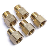 LTWFITTING Lead Free Brass Pipe 3/8-Inch Female x 3/8-Inch Male NPT Adapter Fuel Gas Air (Pack of 5)