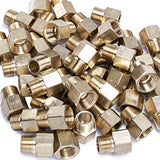 LTWFITTING Lead Free Brass Pipe 3/8-Inch Female x 3/8-Inch Male NPT Adapter Fuel Gas Air (Pack of 300)
