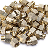 LTWFITTING Lead Free Brass Pipe 1/2-Inch Female x 3/8-Inch Male NPT Adapter Fuel Gas Air (Pack of 250)