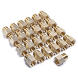 LTWFITTING Lead Free Brass Pipe 1/2-Inch Female x 1/2-Inch Male NPT Adapter Fuel Gas Air (Pack of 25)