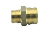 LTWFITTING Lead Free Brass Pipe Hex Reducing Nipple Fitting 3/4 Inch x 3/8 Inch Male NPT Air Fuel Water(Pack of 5)