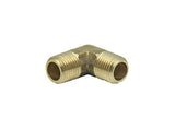 LTWFITTING Lead Free Brass Pipe Fitting 90 Deg 1/4 Inch Male NPT Elbow Air Fuel Water(Pack of 25)