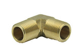 LTWFITTING Lead Free Brass Pipe Fitting 90 Deg 1/2 Inch Male NPT Elbow Air Fuel Water(Pack of 100)