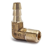 LTWFITTING Lead Free 90 Deg Elbow Brass Barb Fitting 1/4 Inch Hose Barb x 1/8 Inch Male NPT Thread Fuel Boat Water (Pack of 25)