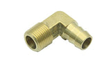 LTWFITTING Lead Free 90 Deg Elbow Brass Barb Fitting 1/2 Inch Hose Barb x 3/8 Inch Male NPT Thread Fuel Boat Water (Pack of 5)