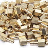 LTWFITTING Lead Free Brass Fitting Coupler/Adapter 1/4 Inch Hose Barb x 1/4 Inch Female NPT Fuel Gas Water (Pack of 500)