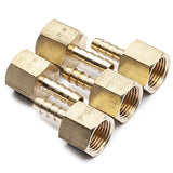 LTWFITTING Lead Free Brass Fitting Coupler/Adapter 1/4 Inch Hose Barb x 3/8 Inch Female NPT Fuel Gas Water (Pack of 5)