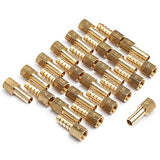 LTWFITTING Lead Free Brass Fitting Coupler/Adapter 5/16 Inch Hose Barb x 1/8 Inch Female NPT Fuel Gas Water (Pack of 25)