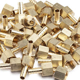 LTWFITTING Lead Free Brass Fitting Coupler/Adapter 5/16 Inch Hose Barb x 3/8 Inch Female NPT Fuel Gas Water (Pack of 350)