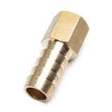 LTWFITTING Lead Free Brass Fitting Coupler/Adapter 1/2 Inch Hose Barb x 1/4 Inch Female NPT Fuel Gas Water (Pack of 25)
