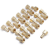LTWFITTING Lead Free Brass Fitting Coupler/Adapter 1/2 Inch Hose Barb x 1/2 Inch Female NPT Fuel Gas Water (Pack of 25)