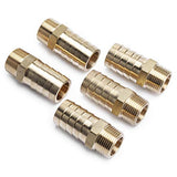 LTWFITTING Brass Fitting Connector 1-Inch Hose Barb x 3/4-Inch NPT Male Fuel Water(Pack of 5)