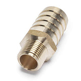 LTWFITTING Lead Free Brass Barbed Fitting Coupler/Connector 1 Inch Hose Barb x 1/2 Inch Male NPT Fuel Gas Water (Pack of 70)