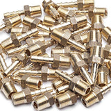 LTWFITTING Lead Free Brass Barbed Fitting Coupler/Connector 3/16 Inch Hose Barb x 1/8 Inch Male NPT Fuel Gas Water (Pack of 700)