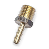 LTWFITTING Lead Free Brass Barbed Fitting Coupler/Connector 3/16 Inch Hose Barb x 1/4 Inch Male NPT Fuel Gas Water (Pack of 25)