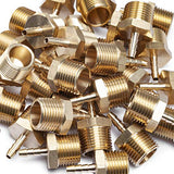 LTWFITTING Lead Free Brass Barbed Fitting Coupler/Connector 3/16 Inch Hose Barb x 1/2 Inch Male NPT Fuel Gas Water (Pack of 250)
