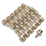 LTWFITTING Lead Free Brass Barbed Fitting Coupler/Connector 5/16 Inch Hose Barb x 1/2 Inch Male NPT Fuel Gas Water (Pack of 25)