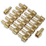 LTWFITTING Lead Free Brass Barbed Fitting Coupler/Connector 1/2 Inch Hose Barb x 1/2 Inch Male NPT Fuel Gas Water (Pack of 20)