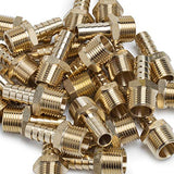 LTWFITTING Lead Free Brass Barbed Fitting Coupler/Connector 1/2 Inch Hose Barb x 1/2 Inch Male NPT Fuel Gas Water (Pack of 250)