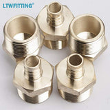 LTWFITTING Lead Free Brass PEX Adapter Fitting 1/2-Inch PEX x 3/4-Inch Male NPT Crimp Adaptor (Pack of 5)