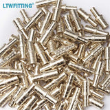 LTWFITTING Lead Free Brass PEX Crimp Fitting 3/8-Inch x 1/2-Inch PEX Reducing Coupling (Pack of 500)