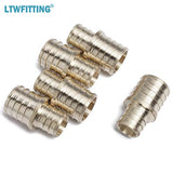 LTWFITTING Lead Free Brass PEX Crimp Fitting 3/4-Inch x 1-Inch PEX Reducing Coupling (Pack of 5)