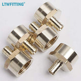 LTWFITTING Lead Free Brass PEX Adapter Fitting 1/2-Inch PEX x 3/4-Inch Female NPT Crimp Adaptor (Pack of 5)
