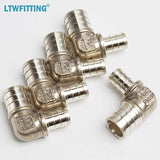 LTWFITTING Lead Free Brass PEX Crimp Fitting 1/2-Inch x 3/4-Inch PEX Elbow (Pack of 5)