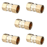 LTWFITTING Lead Free 5/8-Inch OD Compression Union, Brass Compression Fitting (Pack of 5)