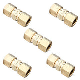 LTWFITTING Lead Free 1/2-Inch OD Compression Union, Brass Compression Fitting (Pack of 5)