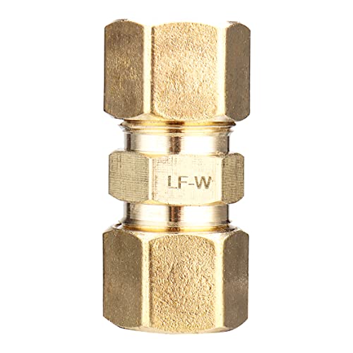 LTWFITTING Lead Free 1/2-Inch OD Compression Union, Brass Compression Fitting (Pack of 150)
