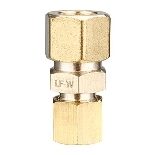 LTWFITTING Lead Free 3/8-Inch OD x 1/4-Inch OD Compression Reducing Union, Brass Compression Fitting (Pack of 200)