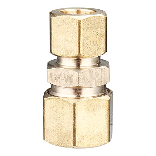 LTWFITTING Lead Free 1/2-Inch OD x 3/8-Inch OD Compression Reducing Union, Brass Compression Fitting (Pack of 200)
