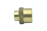 LTWFITTING Lead Free Brass Pipe Fitting 3/8 Inch x 1/8 Inch Female NPT Reducing Coupling (Pack of 25)