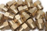 Brass 1/2 Inch OD 45 Degree Flare Long Forged Nut,Brass Flare Tube Fitting(Pack of 150)