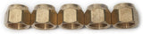 LTWFITTING Brass 5/8 Inch OD Flare Short Forged Nut,Brass Flare Tube Fitting(Pack of 5)