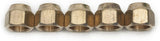 LTWFITTING Brass 1/2 Inch OD Flare Short Forged Nut,Brass Flare Tube Fitting(Pack of 5)