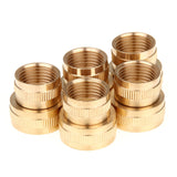 LTWFITTING 3/4 Inch FHT x 1/2 Inch FIP Brass Swivel Hose Adapter,Brass Garden Hose Fitting(Pack of 5)