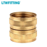 LTWFITTING 3/4 Inch FHT x 3/4 Inch FIP Brass Swivel Hose Adapter,Brass Garden Hose Fitting(Pack of 5)