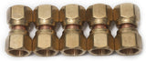 LTWFITTING Brass 5/8 Inch OD Flare Forged Swivel Nut Union,Brass Flare Tube Fitting(Pack of 5)