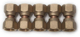 LTWFITTING Brass 1/2 Inch OD Flare Forged Swivel Nut Union,Brass Flare Tube Fitting(Pack of 5)