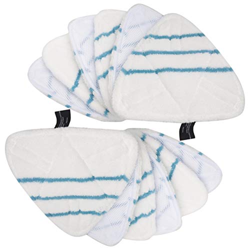 LTWHOME Design Blue Stripes Microfibre Replacement Pads Fit for Holme Steam Mop HSM2001 (Pack of 12)
