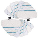 LTWHOME Design Blue Stripes Microfibre Replacement Pads Fit for Holme Steam Mop HSM2001 (Pack of 12)