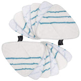 LTWHOME Design Blue Stripes Microfibre Replacement Pads Fit for Holme Steam Mop HSM2001 (Pack of 12)