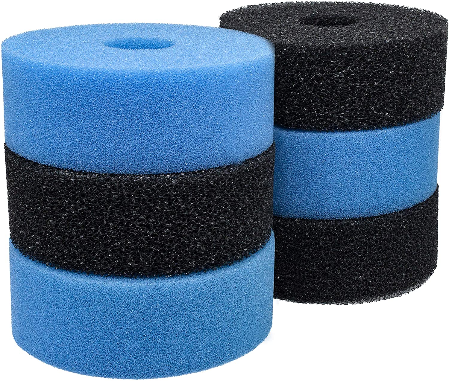 LTWHOME Black and Blue Filter Sponge Fit for Jebao CF-10, PF-10 and Bermuda 4000 Pressure Filter (Pack of 3 Sets)