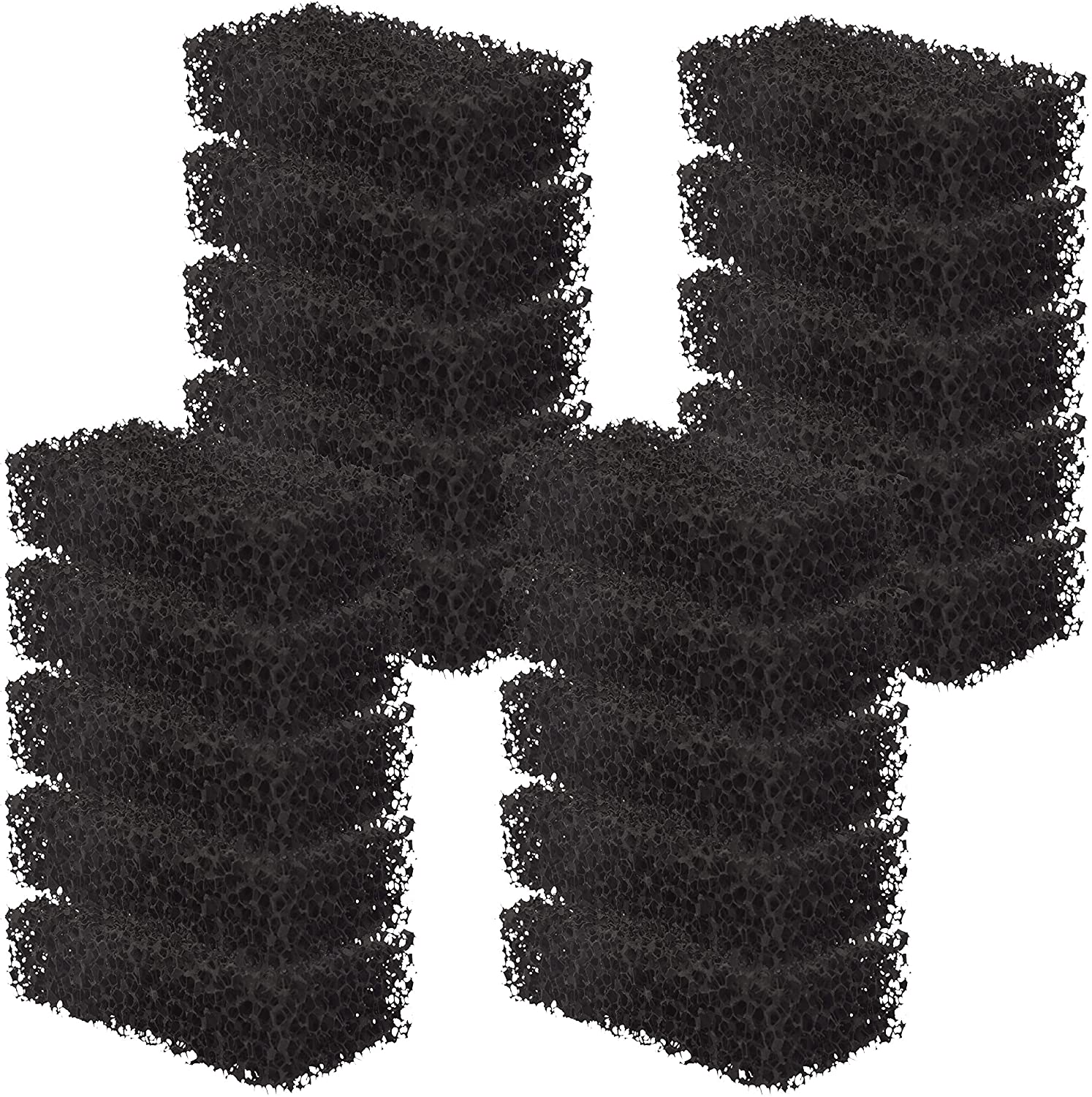 LTWHOME Replacment Carbon Foam Filter Pads Fish Tank Media Fits for Juwel Compact Super Filters/S (Pack of 20)